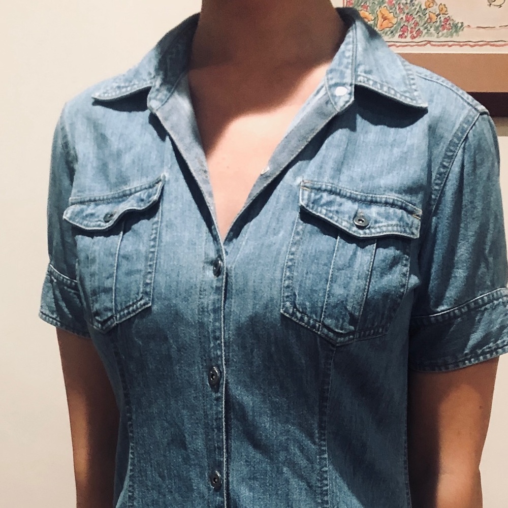 Liz Claiborne Denim Button Up Dress